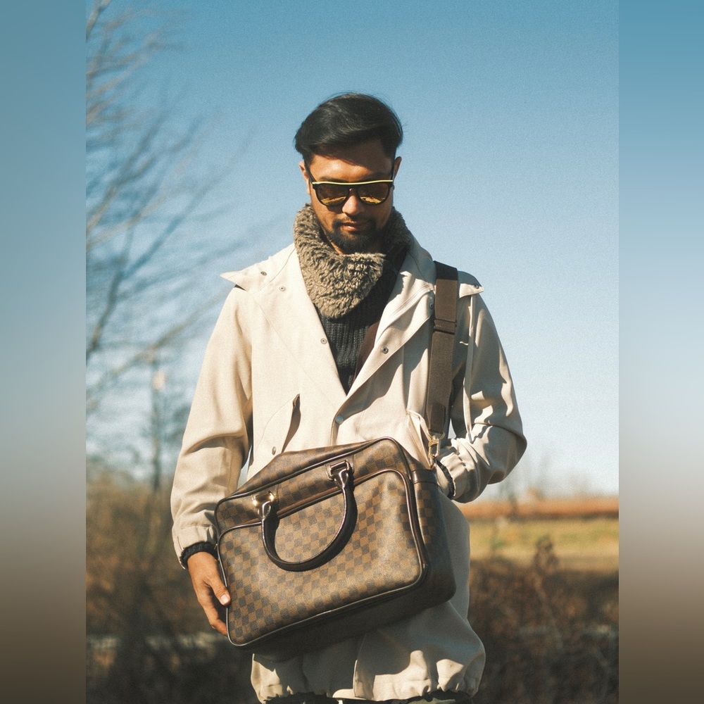 Louis Vuitton brown Damien Icare Laptop Bag